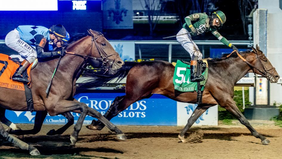 Fair Grounds racing, 2026 Lecomte Stakes, Golden Tempo, Jose Ortiz, Cherie DeVaux, Kentucky Derby